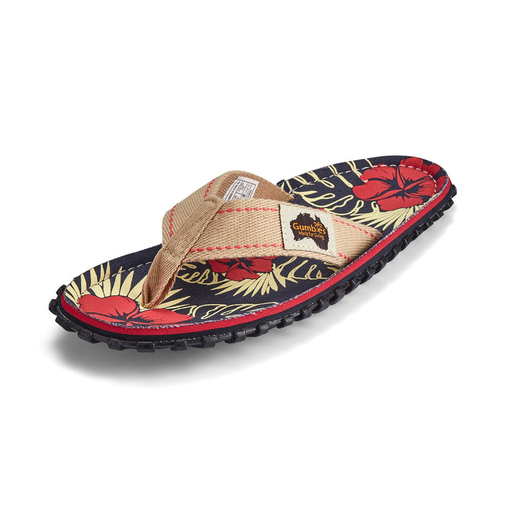 Islander Thongs - Men's - Denim Hibiscus