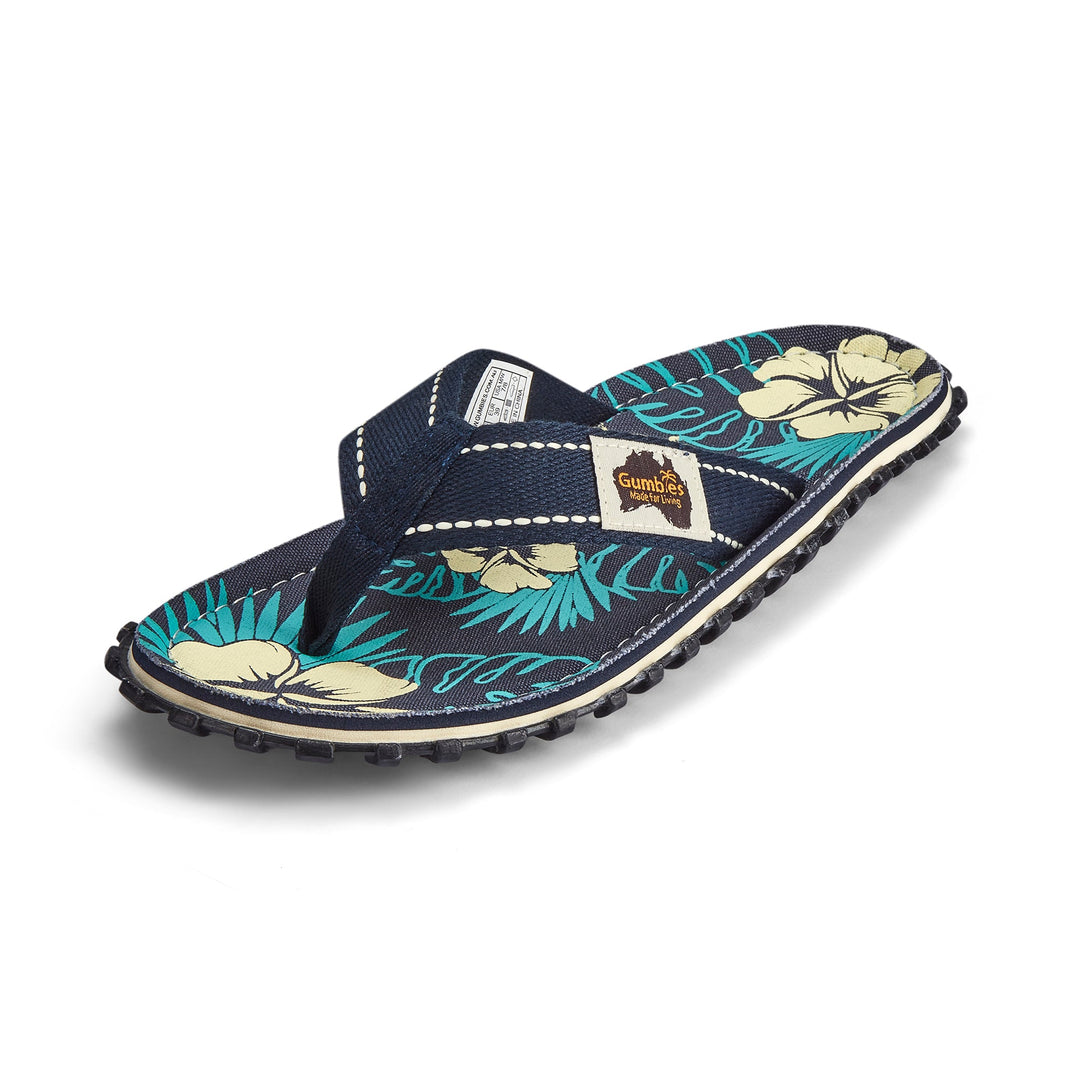 Islander Thongs - Men's - Blue Hibiscus