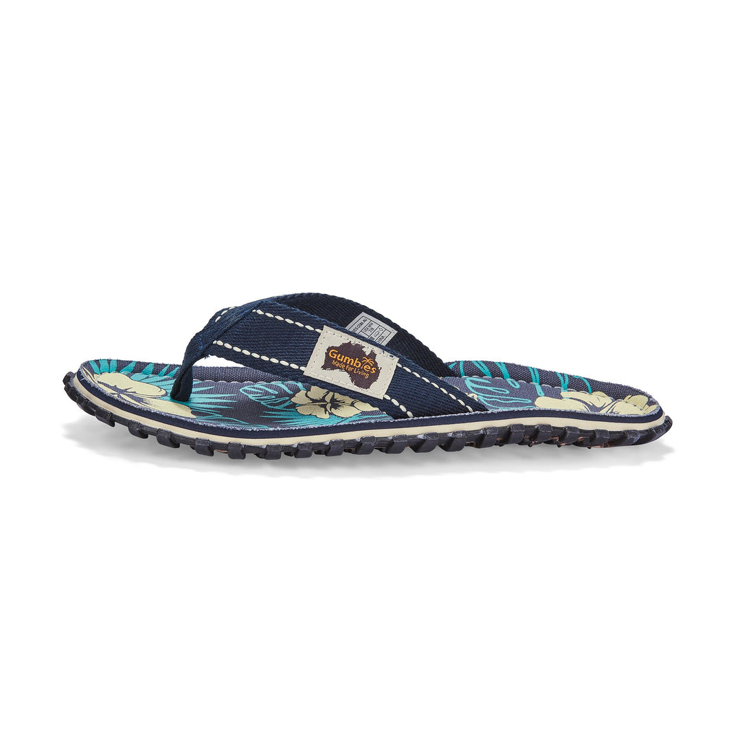 Islander Thongs - Men's - Blue Hibiscus