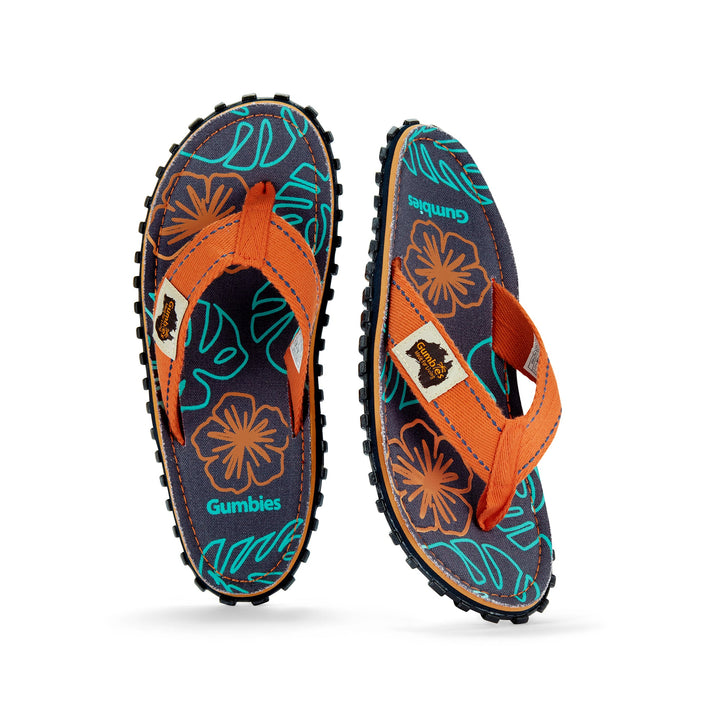 Islander Thongs - Men's - Orange Hibiscus