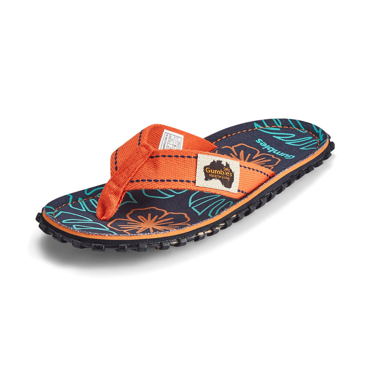 Islander Thongs - Men's - Orange Hibiscus