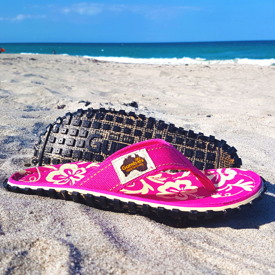 Islander Thongs - Women's - Pink Hibiscus