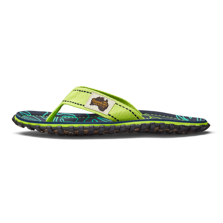 Islander Thongs - Men's - Lime Hibiscus
