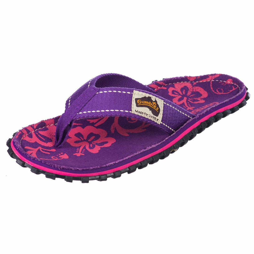 Islander Thongs - Women's - Purple Hibiscus