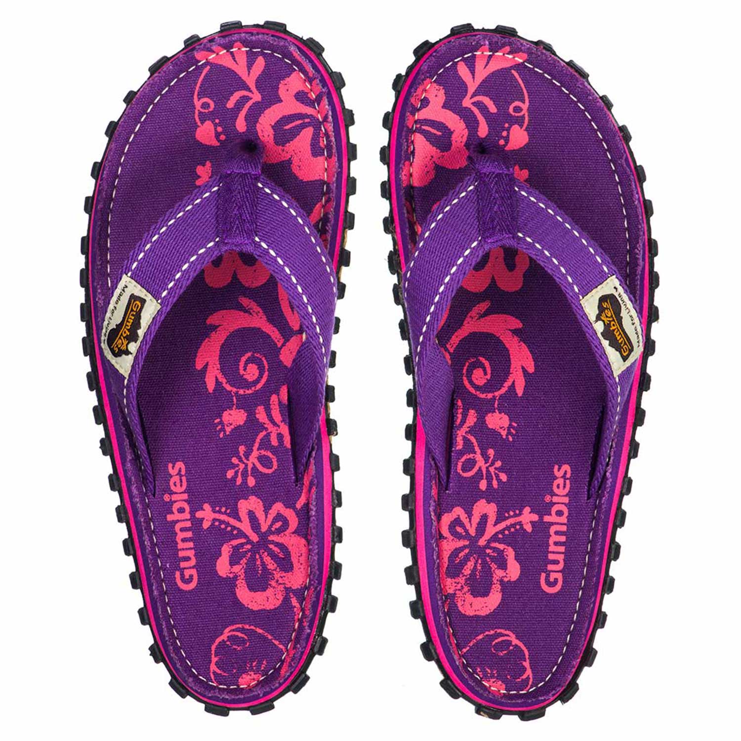 Islander Thongs - Women's - Purple Hibiscus