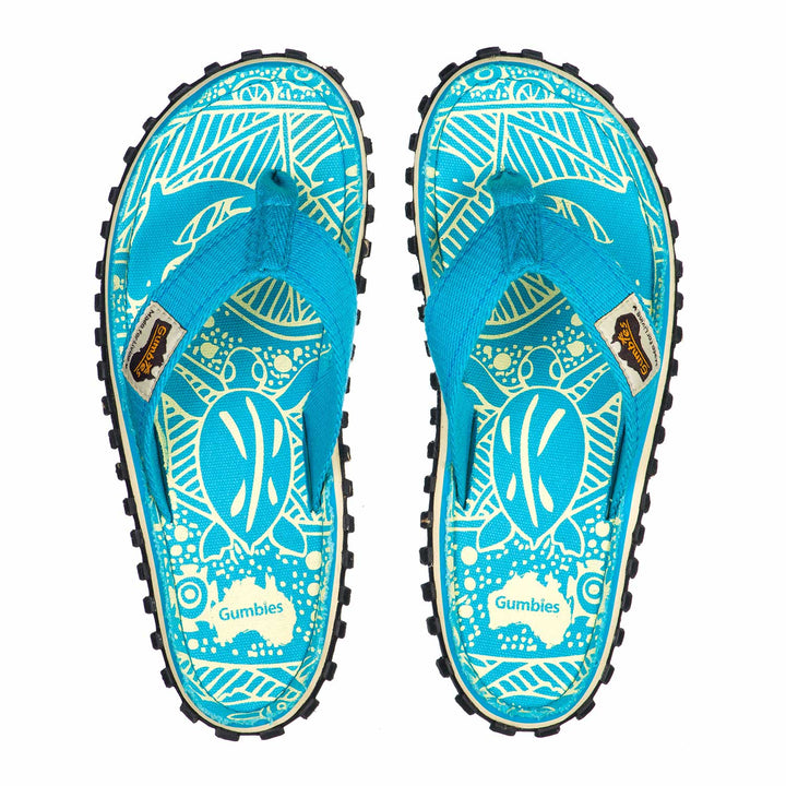 Islander Thongs - Women's - Turquoise Pattern