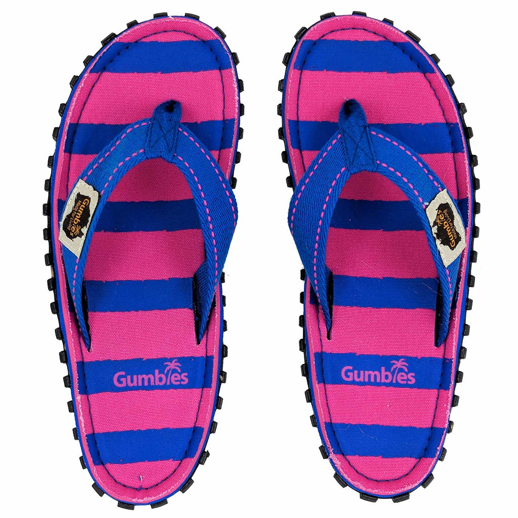 Islander Thongs - Women's - Blue & Pink Stripe